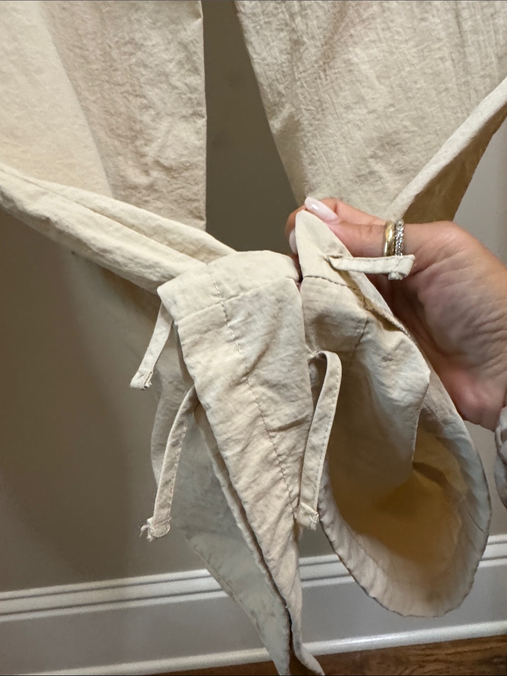 RDI Cream Cargo Drawstring Pants - Picture 5 of 7